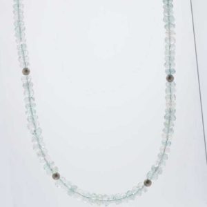 new Aquamarin-Collier mit Silberkugeln ab 149.99 (149.99) Euro im Angebot
