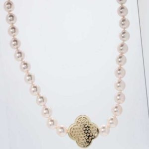 neu Collier Muschelkernperlen 11 mm