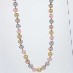 neu Collier Muschelkernperlen 8 mm