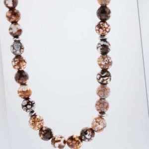 new Collier aus Achat und Hämatit ab 99.98 (99.98) Euro im Angebot