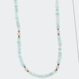 new Collier mit Aquamarin