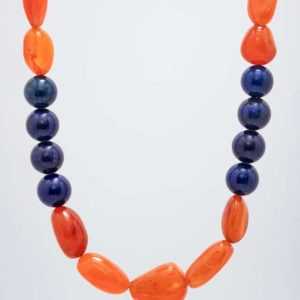 new Collier mit Karneol und Lapis ab 99.98 (99.98) Euro im Angebot