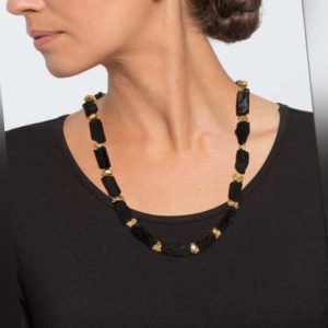 new Turmalin-Pyrit-Collier ab 249.00 (249.00) Euro im Angebot