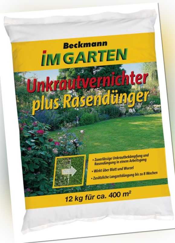 Beckmann Uv Rasendunger Mit Unkrautvernichter Npk Langzeitdunger