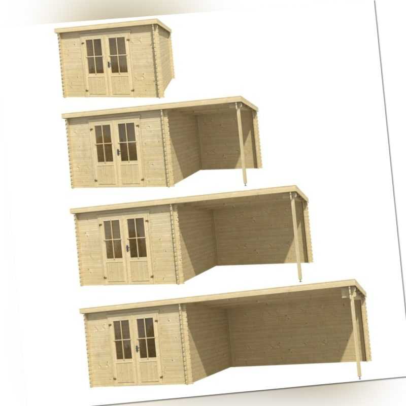 Gartenhaus Anbau Geratehaus Blockhaus Holzhaus Holz Schleppdach
