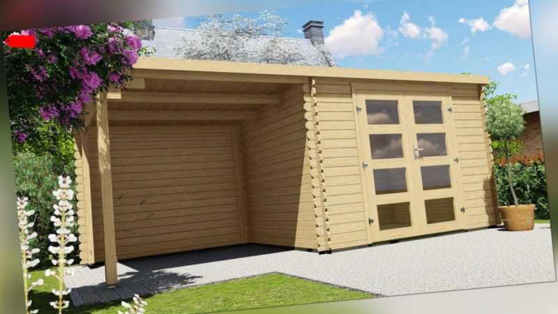 Gartenhaus Flachdach 28mm Geratehaus Holz Anbau 3x2 4 2 4m Harz