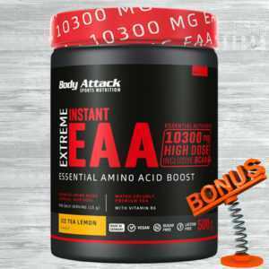 Body Attack Extreme Instant EAA Pulver 500g Dose 47,80 €/kg BCAA Aminos + Bonus
