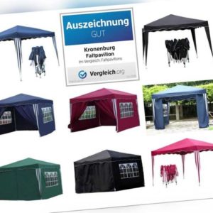 Klapp Falt Pavillon Dach Maß 3 x 3 m Gartenzelt Partyzelt Pavillion