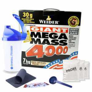 9,14€/kg Weider GIANT Mega Mass 4000 Weight Gainer 7kg + BONUS