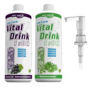 10,50€/L ++ Best Body Vital Liquid Mineraldrink (2x1L Flaschen + Dosierpumpe) ++