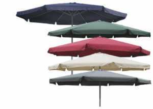Sonnenschirm Ø 4m mit Kurbel und Krempe Schirm Gartenschirm 7 Farben verfügbar