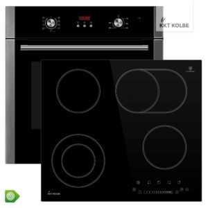 Herd Set Einbaubackofen mit Kochfeld autark Heissluft Automatik SET8005KFS; EEK A