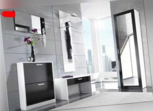 3tlg. Flur-Garderobe Dielen-Set Spiegel Schuhschrank Wandpaneel Torino UVP199€1d