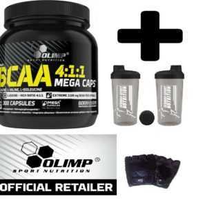 OLIMP BCAA 1100 mg 300 MEGA CAPS AMINOSÄUREN BCAAs KAPSELN + BONUS