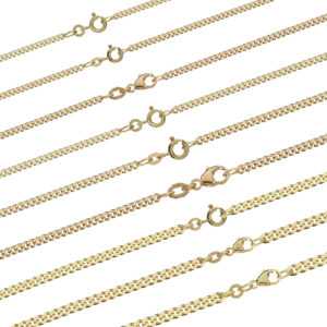 Panzerkette Massiv gelb Gold Kette Halskette Collier Echtschmuck Damen Herren