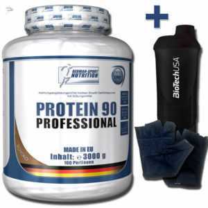 Protein 90 Eiweißpulver 3000g Premium Shake Reich an Glutamin + Whey Isolat 3 Kg