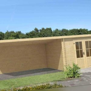Gartenhaus ca. 7x3 m Gerätehaus Blockhaus Schuppen Holzhaus Holz 28 mm