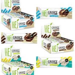 HEJ Crispy Protein Bar - 12 x 45 g - Fitness Eiweiss Riegel - ALLE Sorten - NEU