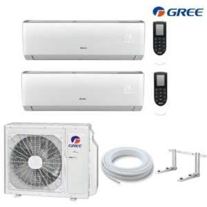 GREE Lomo MultiSplit 2 Räum 2x2,1 kW Klimaanlage Inverter Wärmepumpe R32; EEK A++