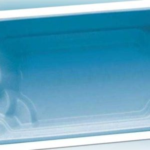 GFK Schwimmbecken Swimmingpool oval 2,500x4,55x1,20m Komplettset Fertigbecken