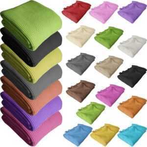 Waffelpique Bettüberwurf Tagesdecke 100% Baumwolle Waffelpikee Decke Überwurf