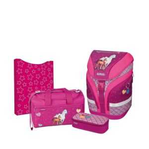 Herlitz Grundschulrucksack Motion Plus Spirit Set 4 Teile , Schulranzen Pferde