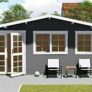 Gartenhaus aus Holz mit Fußboden+ISO, Blockhaus 6x4M+0.5M,40mm,Regensburg 40053F
