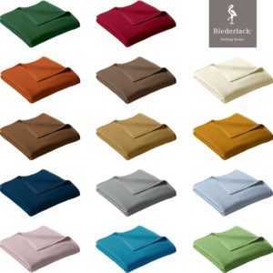 Biederlack Wohn und Kuscheldecke Uno Cotton Sofadecke Couchdecke Wolldecke Decke