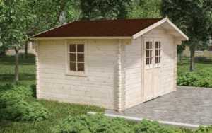 44 mm Gartenhaus ca. 400x300 cm Gerätehaus Blockhaus Holzhaus Holz Holzschuppen