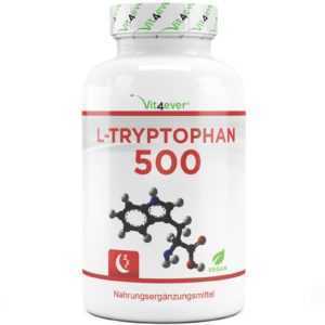 240x Kapseln L-Tryptophan 500 mg - Aminosäure - L-Tryptophane - Vit4ever - 5-HTP