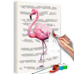 Malen nach Zahlen Erwachsene Flamingo Malset mit Pinsel Malvorlagen n-A-0365-d-a