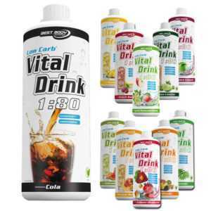 8,49€/Ltr. Best Body Nutrition Vital Drink 10 Flaschen Konzentrat Getränke Sirup