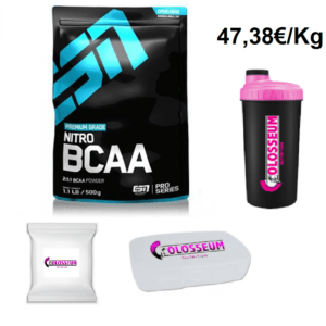 BCAA Nitro BCAA ESN 500g Pulver Aminosäuren GRATIS Bonus wählbar