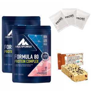 27,94€/kg MULTIPOWER Formula 80 Protein (2x510g)  + BONUS E.L.F Riegel + 3Proben