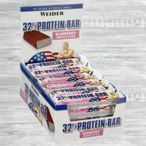 Weider 32% Protein Bar  24 x 60g Eiweiß Riegel  19,72 €/kg  auch Mix möglich