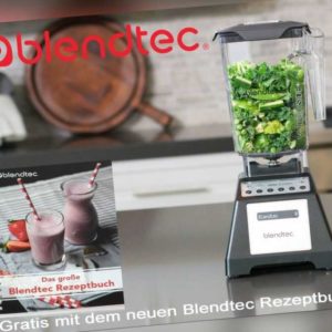 Blendtec Standmixer Total Blender 2,6 Liter Behälter +Säfte & Smoothies schwarz