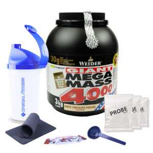 13,97 €/kg ++ Weider Mega Mass 4000 3 kg Dose + BONUS ++