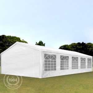 Partyzelt Pavillon 5x10m Festzelt Bierzelt Gartenzelt Vereinszelt Zelt weiß