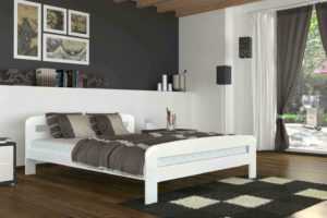 Modern Einzelbett Doppelbett Ehebett 90x200 bis 180x200 Matratze und Lattenrost