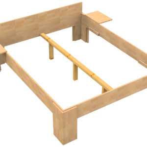 Massivholz Bett 200x200 Doppelbett Buche massiv Echt Hozbett Vollholzbett Fuß I