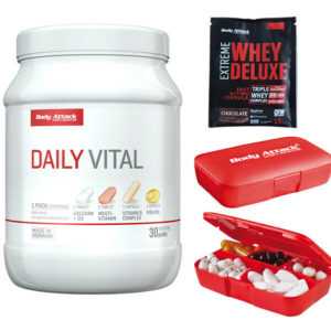Body Attack Attack Daily Vital 30 Packs Mineralien Vitamine +Tablettenbox +Probe