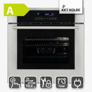 Einbaubackofen 60cm Heissluft Teleskopauszug Grill-Bratsystem Touch KKT KOLBE ; EEK A