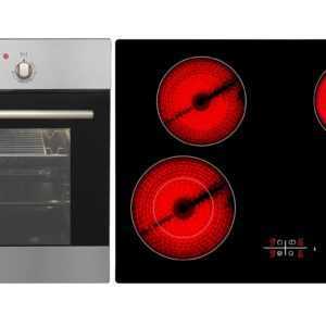 Backofen Herdset autark Einbauherd Grill + 80 cm Glaskeramikkochfeld respekta