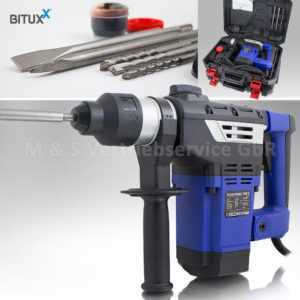 BITUXX® Schlagbohrmaschine Bohrhammer Schlagbohrer Meißelhammer 1800W SDS+