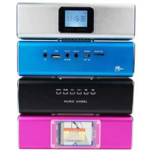 6in1 Mini Stereo Lautsprecher Speaker MusikBox Display USB MicroSD Line-In Radio
