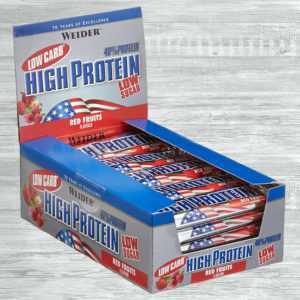 Weider High Protein Bar 24 x 50g Riegel  27,92 €/kg mit 40% Eiweiß und zuckerarm