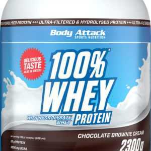 Body Attack  100% Whey Protein 2,3kg - hochwertiges Molke Eiweißpulver Eiweiß