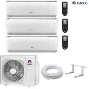 GREE Lomo MultiSplit 3 Räum 3 x 2,1 kW Klimaanlage Inverter Wärmepumpe R32; EEK A++