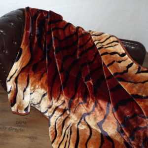 Kuscheldecke Tagesdecke Wohndecke Decke Plaid Felldesign Tiger -