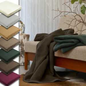 Biederlack Wohndecke mit 60% Baumwolle Kuscheldecke in versch.